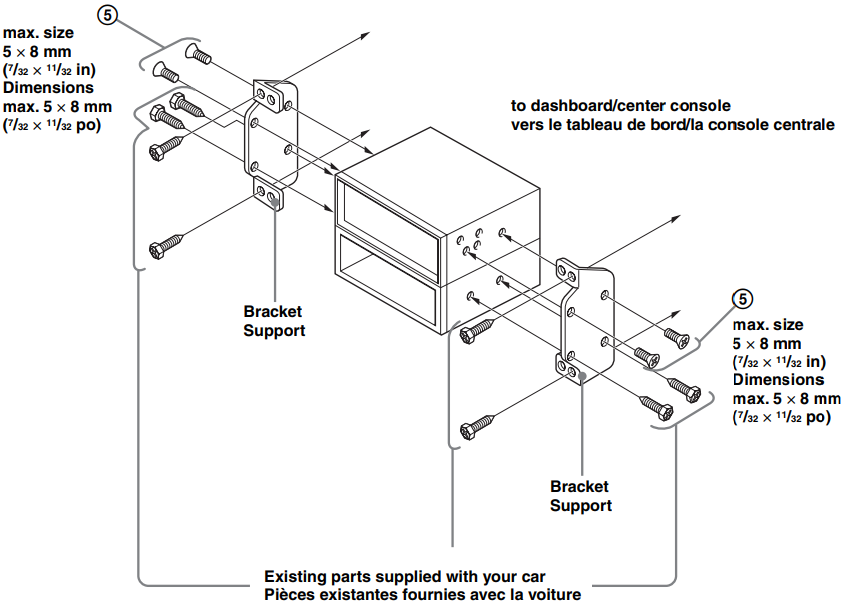 Sony - CDX-GT520 - Montagem da unidade num carro japonês - NISSAN Montagem da unidade num carro japonês - NISSAN