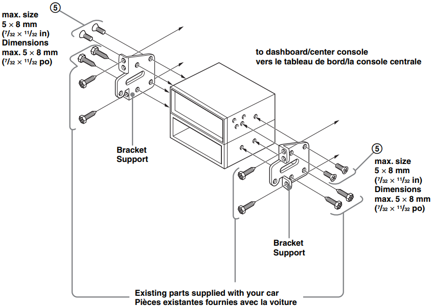 Sony - CDX-GT520 - Montagem da unidade num carro japonês - TOYOTA Montagem da unidade num carro japonês - TOYOTA