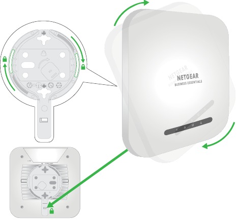 NETGEAR - WAX220 - Қатты қабырғаға орнату - 3-қадам Қатты қабырғаға орнату - 3-қадам