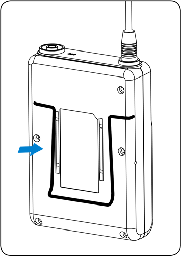 Saramonic - UwMic15 - Transmisor de petaca - Conexión de accesorios - Paso 1 Transmisor de petaca - Conexión de accesorios - Paso 1