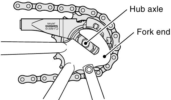Shimano - CJ-NX10 - Instalace náboje do rámu - Krok 1 Installation of the hub to the frame - Step 1