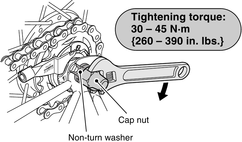 Shimano - CJ-NX10 - Instalace náboje do rámu - Krok 5 Installation of the hub to the frame - Step 5
