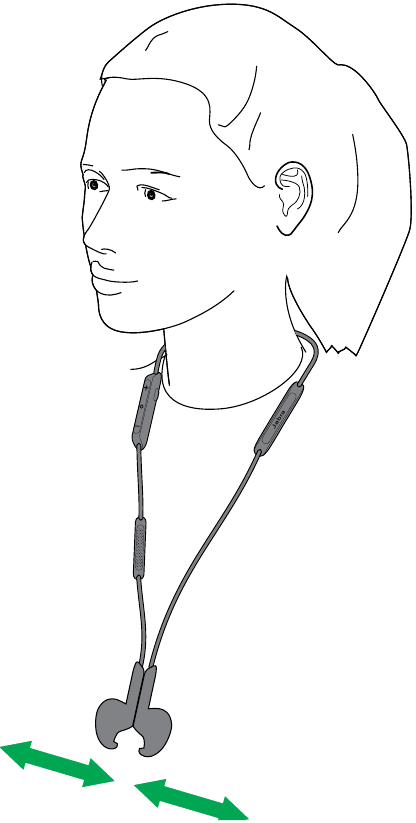 Jabra - Elite 45e - Përdorimi i kufjeve magnetike Përdorimi i kufjeve magnetike