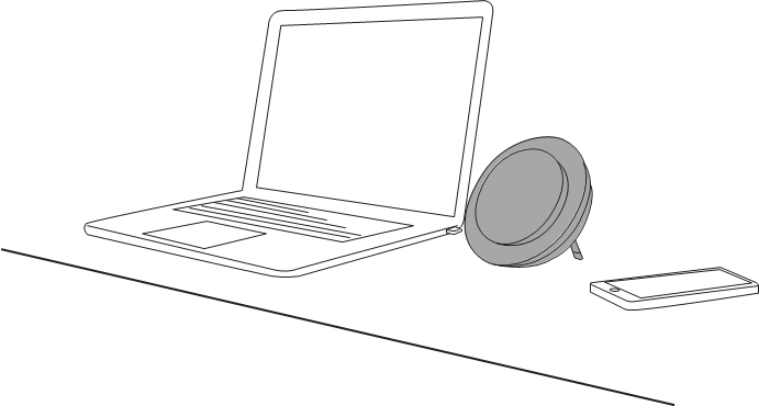 Jabra - Speak 750 - Posição em uma mesa Posição em uma mesa