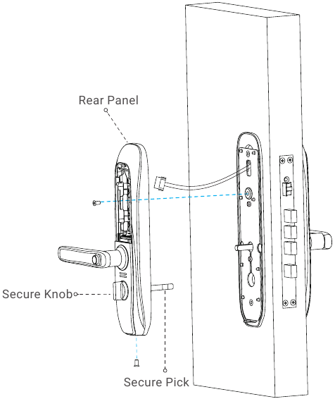 EZVIZ - L2 - Installationsschritte - Schritt 4 - Rückseite befestigen Installationsschritte - Schritt 4 - Rückseite befestigen
