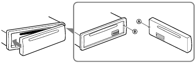 Sony - CDX-GT350MP - Bashkangjitja e panelit të përparmë Bashkangjitja e panelit të përparmë