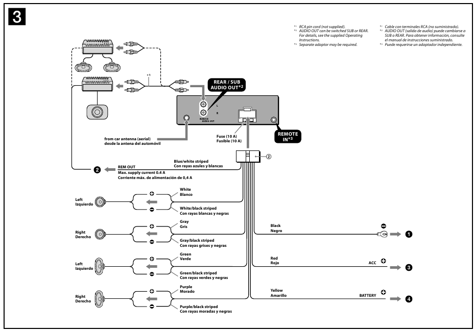 Sony - CDX-GT40U - Connection diagram Connection diagram