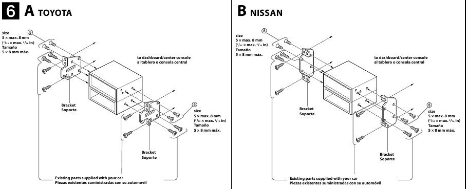 Sony - CDX-GT40U - Mounting the unit in a Japanese car Mounting the unit in a Japanese car