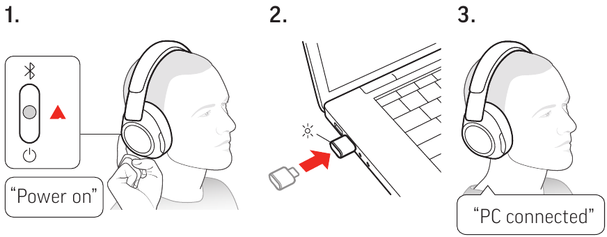 Plantronics - Voyager SURROUND 80 UC - СВЪРЗВАНЕ С КОМПЮТЪР CONNECTING TO THE COMPUTER