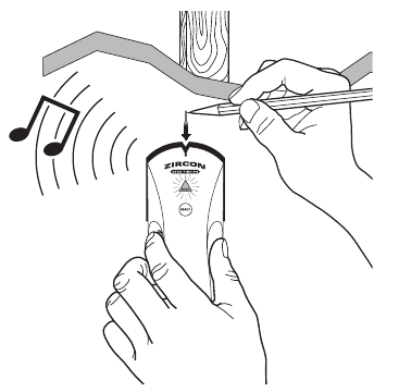 Zircon - StudSensor L20 - FINDING A STUD - Step 2 FINDING A STUD - Step 2