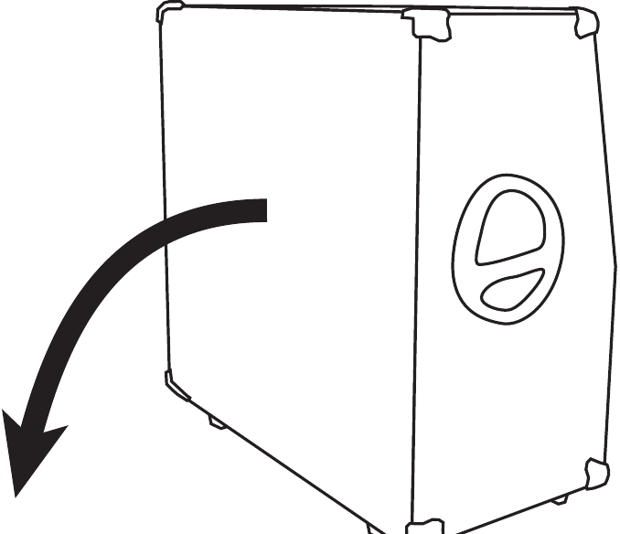 Ibanez - Tone Blaster 412A - Attaching the casters - Step 1 Colocación de las ruedas - Paso 1