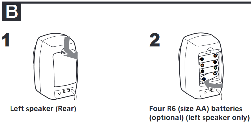 Sony - SRS-PC33 - Batareyani o'rnatish Batareyani o'rnatish