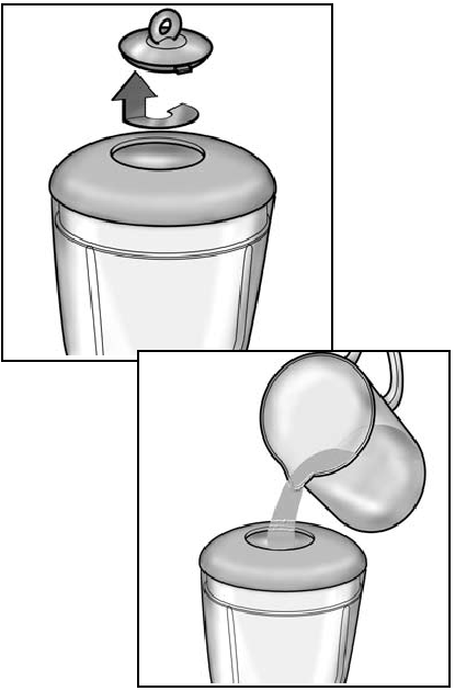 ARIETE - Blendy 570 - Lisää ruokia tehosekoittimen maljaan käytön aikana Lisää ruokia tehosekoittimen maljaan käytön aikana