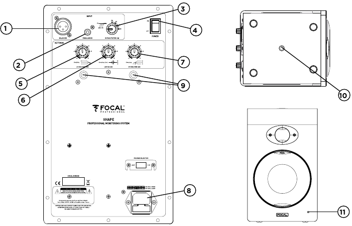 Focal - SHAPE 40 - LED ON THE FRONT PANEL LED ON THE FRONT PANEL