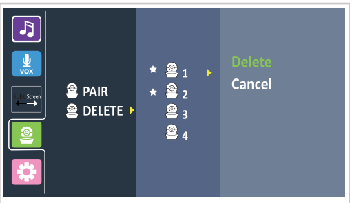 Babysense - HD-S2 - Deleting the Baby Unit (Camera) Kūdikio bloko (kameros) ištrynimas