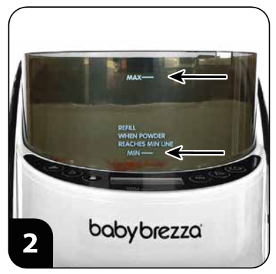 Baby Brezza - Formula Pro Advanced - Az első üveg elkészítése - 2. lépés Az első üveg elkészítése - 2. lépés