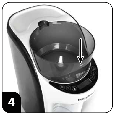 Baby Brezza - Formula Pro Advanced - Beállítási útmutató - 4. lépés Beállítási útmutató - 4. lépés