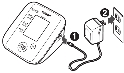 Omron - HEM-8711 - Menggunakan Adaptor AC Pilihan Menggunakan Adaptor AC Pilihan