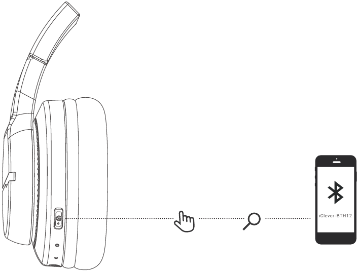 iclever - BTH12 - Bluetooth susiejimo operacija Bluetooth susiejimo operacija