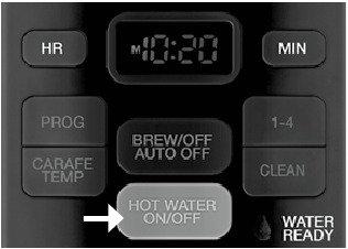 Cuisinart - CHW-16 Series - HET HETE WATER SYSTEEM GEBRUIKEN - Stap 1 - Verwarmen HET HETE WATER SYSTEEM GEBRUIKEN - Stap 1 - Verwarmen