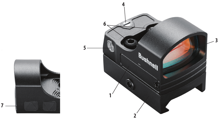 Bushnell - RXS100 - PRZEWODNIK PO CZĘŚCIACH PRZEWODNIK PO CZĘŚCIACH