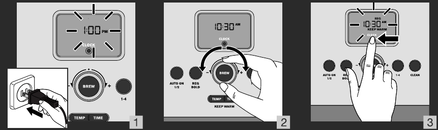 Krups - SAVOY EC314 - ΡΥΘΜΙΣΗ ΤΟΥ ΡΟΛΟΓΙΟΥ ΡΥΘΜΙΣΗ ΤΟΥ ΡΟΛΟΓΙΟΥ