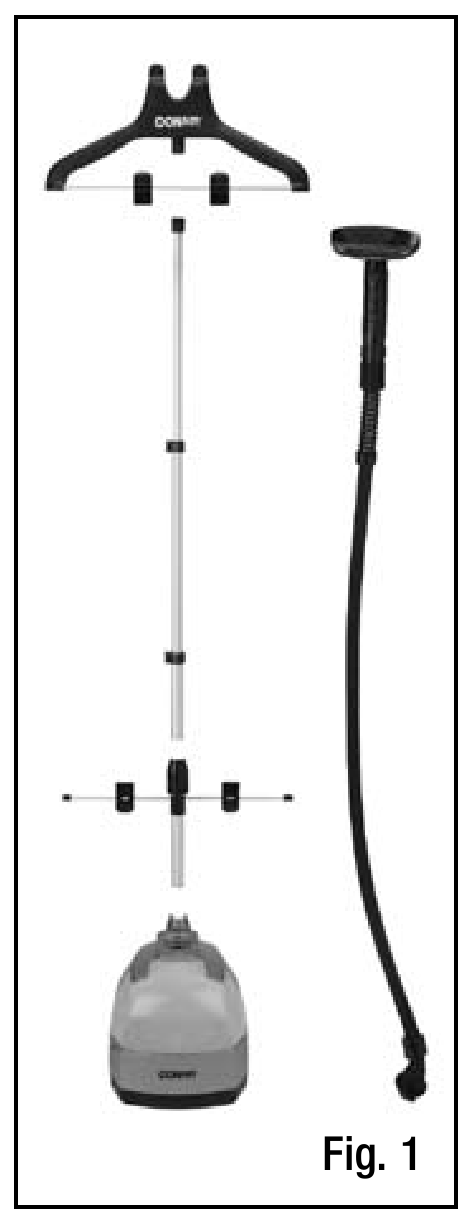 Conair - ULTIMATE GS28 - ASAMBLAREA APARATULUI DE CĂLCAT VERTICAL - Pasul 1 ASAMBLAREA APARATULUI DE CĂLCAT VERTICAL - Pasul 1