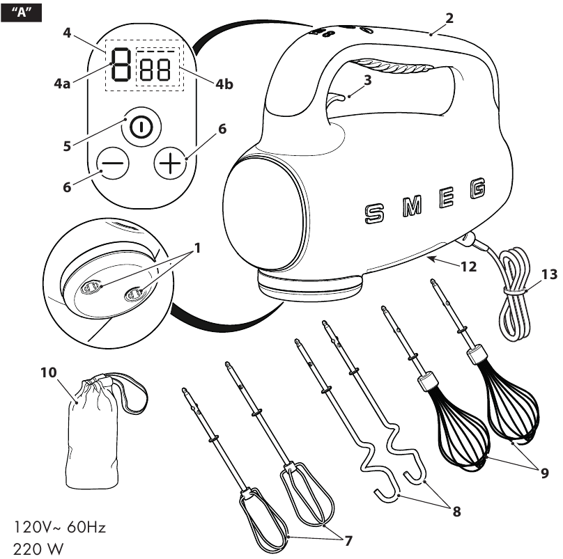 Smeg - HMF01 - OPIS URZĄDZENIA OPIS URZĄDZENIA