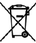 Symbol for korrekt bortskaffelse i henhold til WEEE-direktivet (2012/19/EU)