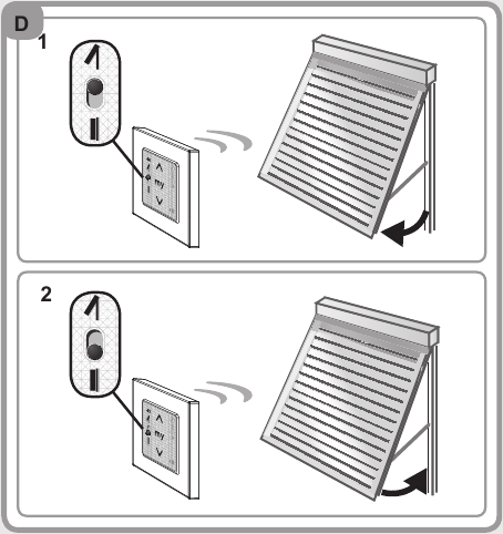 SOMFY - Smoove 1 Tw io - Vinkel ud / Vinkel ind-positionsvælger Vinkel ud / Vinkel ind-positionsvælger