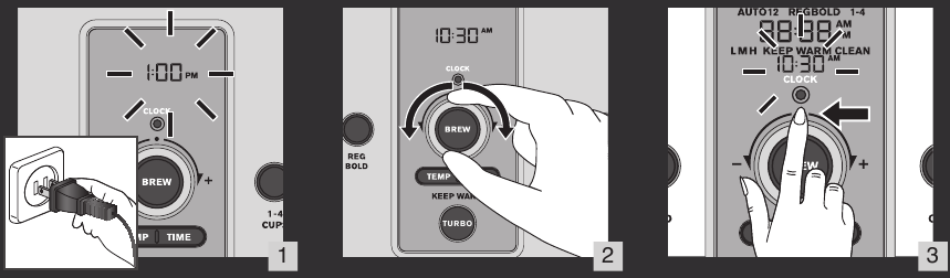Krups - Savoy EC414 - NASTAVITEV URE NASTAVITEV URE