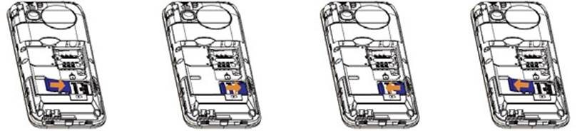 Alcatel - 1066F - Kuingiza na kuondoa kadi ya TF Kuingiza na kuondoa kadi ya TF