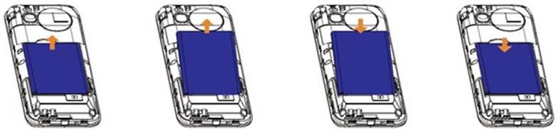 Alcatel - 1066F - Kuondoa na kusakinisha betri Kuondoa na kusakinisha betri