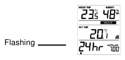 La Crosse - WS272 - 12/24 HOUR TIME DISPLAY SETTING 12/24 HOUR TIME DISPLAY SETTING