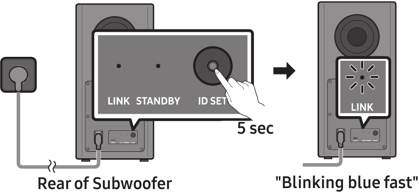 Samsung - HW-Q900A - Manuel tilslutning af subwooferen - Del 1 Manuel tilslutning af subwooferen - Del 1