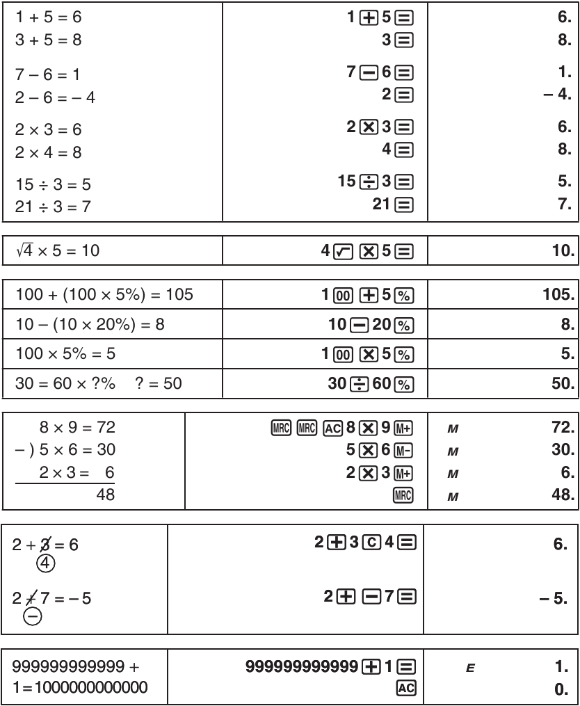 Casio - MJ-12VC - Temel Hesaplamalar - Bölüm 2 Temel Hesaplamalar - Bölüm 2