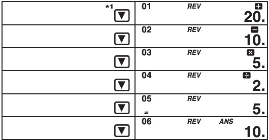 Casio - MJ-12VC - Bir Hesaplamayı Gözden Geçirme Bir Hesaplamayı Gözden Geçirme
