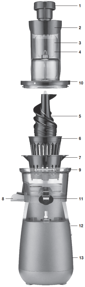Cuisinart - CSJ-300 Series - PARTS AND FEATURES - Part 1 DALYS IR FUNKCIJOS - 1 dalis