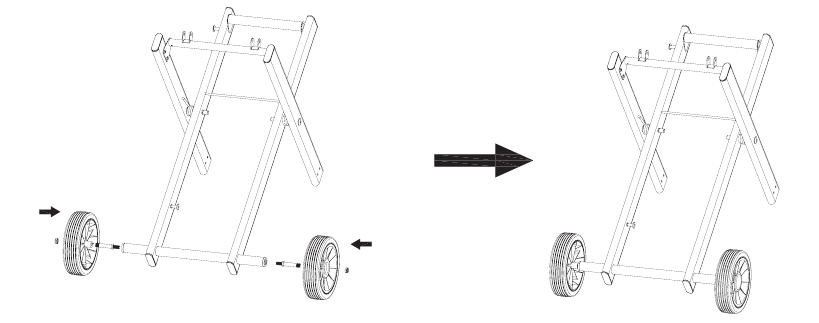 Cuisinart - CGG-240 - Navodila za sestavljanje - 2. korak - Sklop kolesa Navodila za sestavljanje - 2. korak - Sklop kolesa