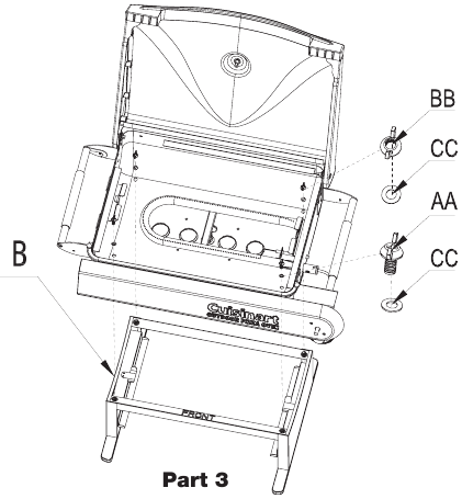 Cuisinart - CPO-600 - Yig'ish bo'yicha ko'rsatmalar - 2-qadam Yig'ish bo'yicha ko'rsatmalar - 2-qadam