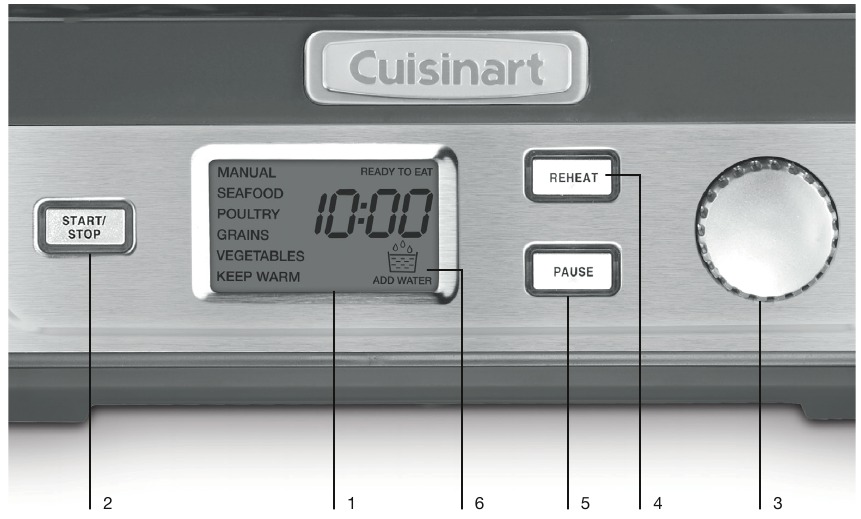 Cuisinart - CookFresh STM-1000 - GETTING TO KNOW YOUR CONTROL PANEL GETTING TO KNOW YOUR CONTROL PANEL