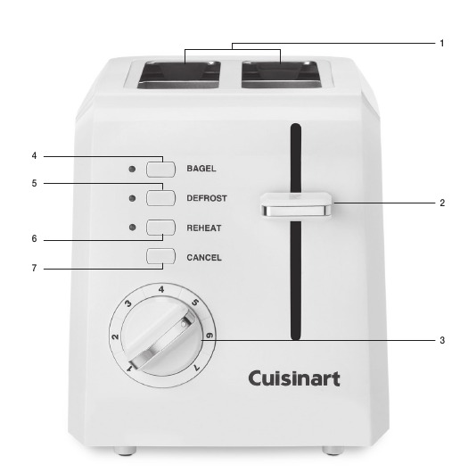 Cuisinart - CPT-122 Series - Descripción general del dispositivo Descripción general del dispositivo