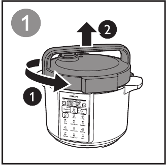 Philips - HD2136 - Korištenje višenamjenskog kuhala - Korak 1 Korištenje višenamjenskog kuhala - Korak 1