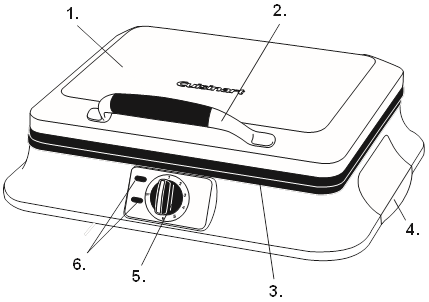 Cuisinart - WAF-6 - PEÇAS E CARACTERÍSTICAS PEÇAS E CARACTERÍSTICAS