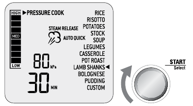 Sage - the Fast Slow Pro BPR700 - COZIMENTO SOB PRESSÃO - Passo 1 COZIMENTO SOB PRESSÃO - Passo 1