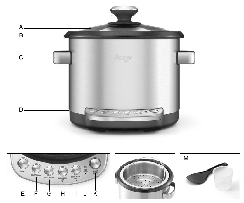 Sage - the Risotto Plus SRC600 - Cihazın genel görünümü Cihazın genel görünümü