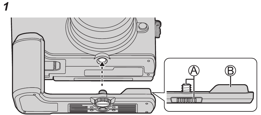 Panasonic - DMW-HGR2 - Kädensijan kiinnittäminen - Vaihe 1 Kädensijan kiinnittäminen - Vaihe 1