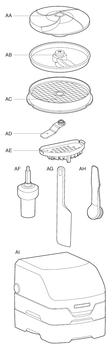 Sage - the Kitchen Wizz Peel & Dice BFP820 - Komponentlar - 3-qism Komponentlar - 3-qism