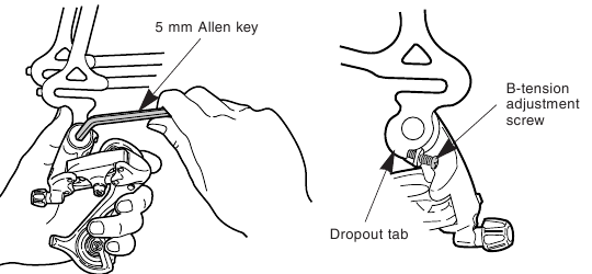 Shimano - RD-M410 - Installazione del deragliatore posteriore Installazione del deragliatore posteriore