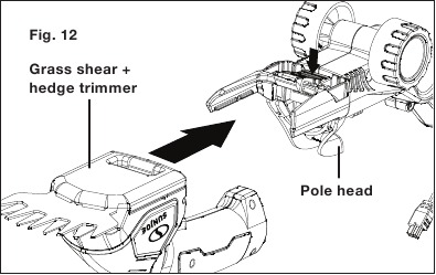 SunJoe - HJ605CC - Attaching the Telescoping Pole - Step 2 Attaching the Telescoping Pole - Step 2